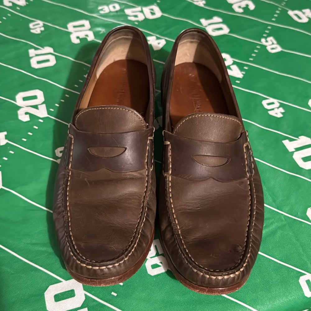 Johnston & Murphy men’s penny loafers.  Brown, 9-1/2 M.  Very good condition.